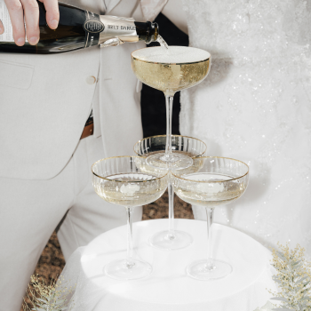 Hochzeitsplaner Leipzig – Freie Trauung & Hochzeitsplanung | Unique Day Wedding_Champagnertower bei einer exklusiven hochzeit in leipzig